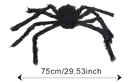 Araña 75 Cm + Telaraña 150 Cm Gigantes Decoracion Halloween