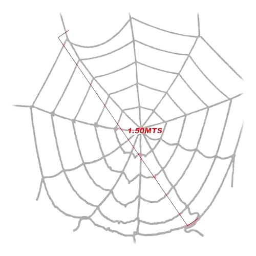 Araña 75 Cm + Telaraña 150 Cm Gigantes Decoracion Halloween