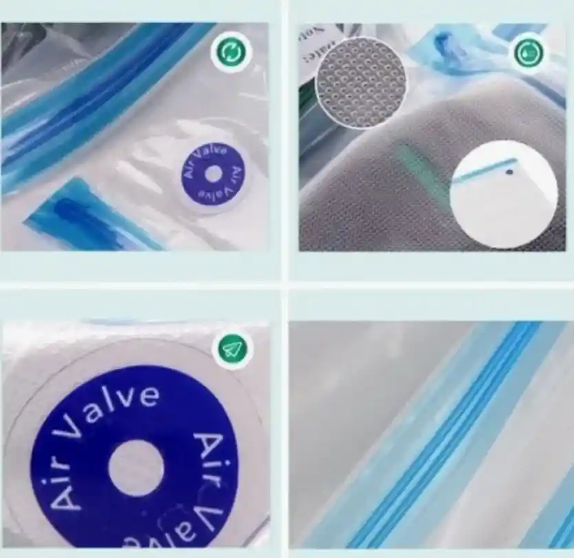 12 Bolsa De Cierre Hermetico Empaque Al Vacio Comida 30x34cm