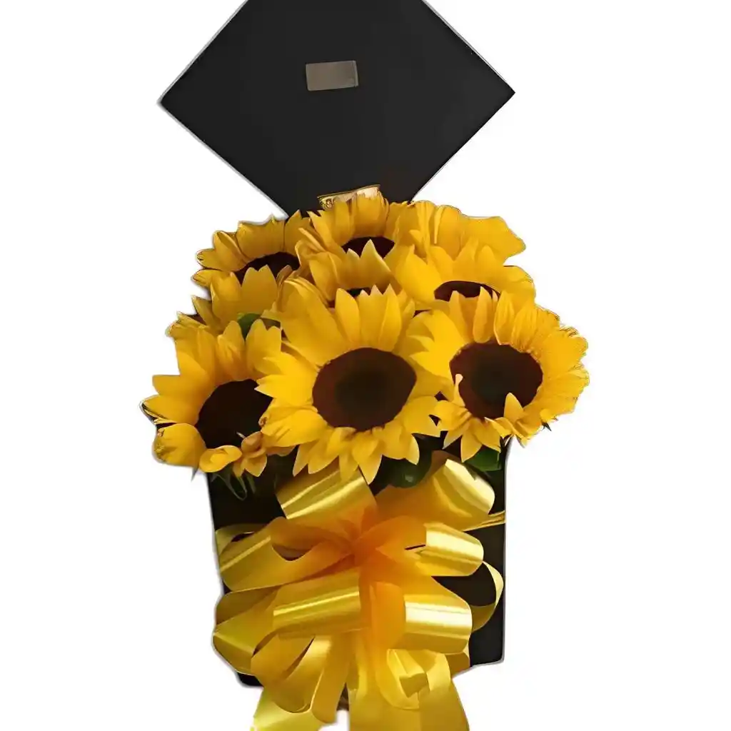 Caja Tapizada 9 Girasoles