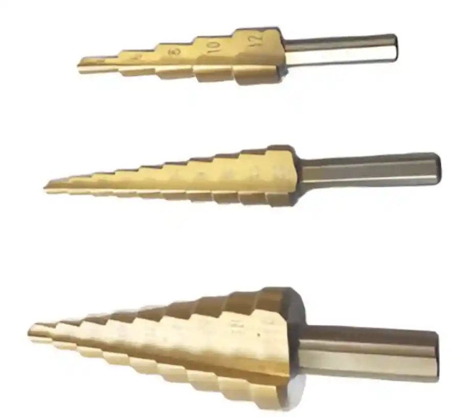 Juegos De Brocas Escalonadas (5-9-10 Pasos) 3 Piezas.