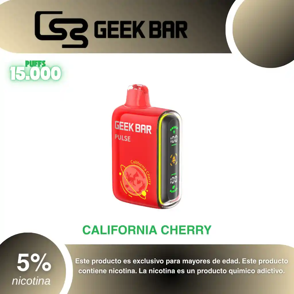 Vape Geek Bar Pulse 15.000 Pufs, California Cherry 5%