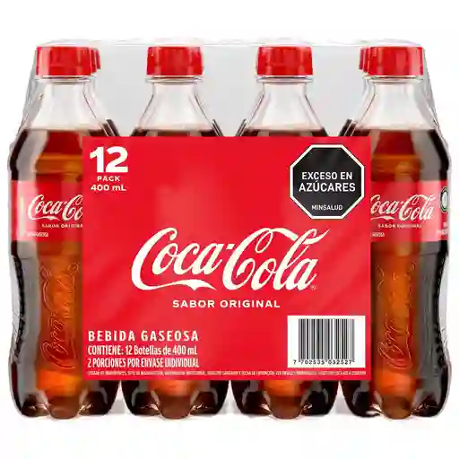 Coca Cola Gaseosa 12 Unidades / 400 Ml