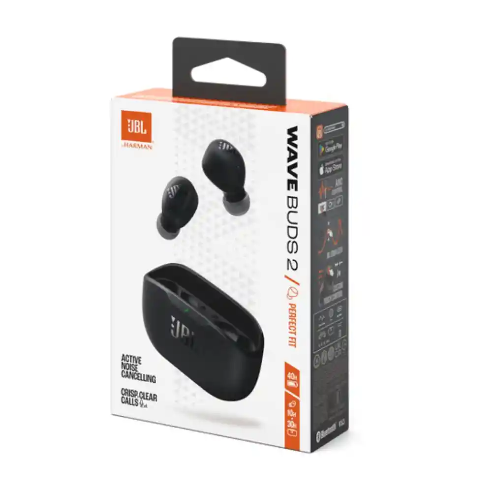 Audífono Jbl Wave Buds 2 Negro 40 Horas Cancelacion