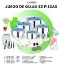 Juego De Ollas 52 Piezas Acero Quirúrgico Cocina Completa Madena Innovo
