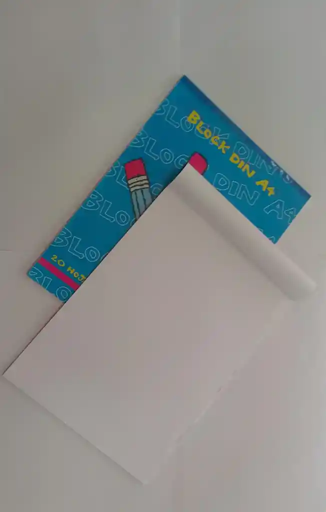 Block Din A4 Blanco Vertical X 20 Hoja Blancas