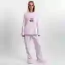 Pijama Térmica Bordada De Oso. Talla M Morado