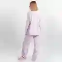 Pijama Térmica Bordada De Oso. Talla S Morado