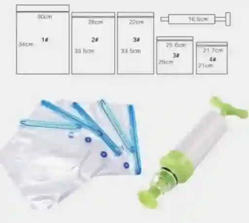 10 Bolsa Cierre Y Empaque Al Vacio Comida 22x34 Mas 2 Bombas