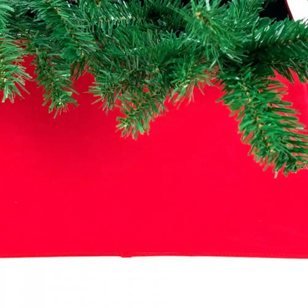 Base De Arbol Santini Cuadrado 38 Cm Rojo Poliester