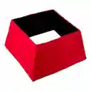 Base De Arbol Santini Cuadrado 38 Cm Rojo Poliester
