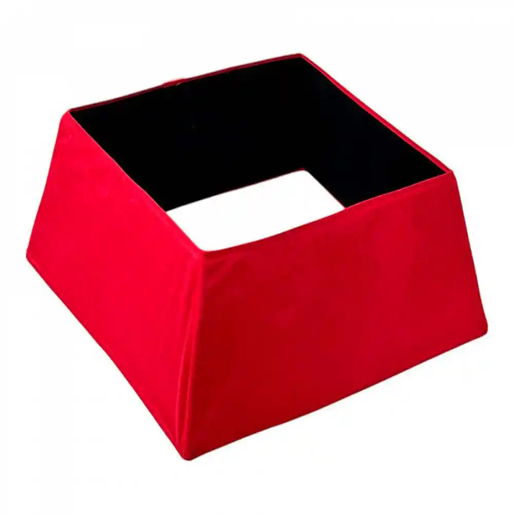 Base De Arbol Santini Cuadrado 38 Cm Rojo Poliester