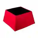 Base De Arbol Santini Cuadrado 38 Cm Rojo Poliester
