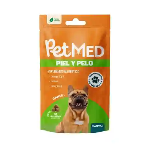 Petmed Piel Y Pelo 30 Masticables Con Salmon