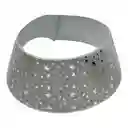 Base De Arbol Santini Estrellas 40 Cm Plateado Poliester