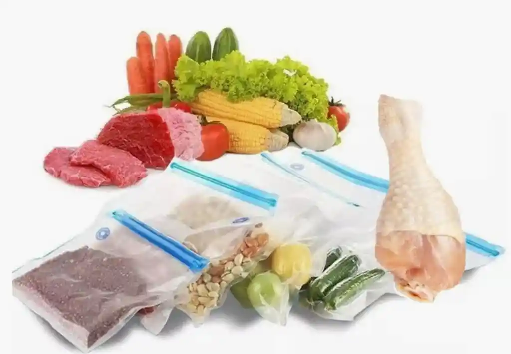 10 Bolsa Cierre Y Empaque Al Vacío Comida 26x28cm Y 2 Bombas
