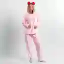 Pijama Térmica Bordada De Cherry. Talla S Rosado