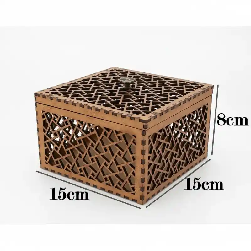 Caja De Madera Cuadrada Decorativa 2