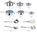 Juego De Ollas Y Sartenes 55 Piezas Acero Quirúrgico Inoxidable Premium Cook Ware