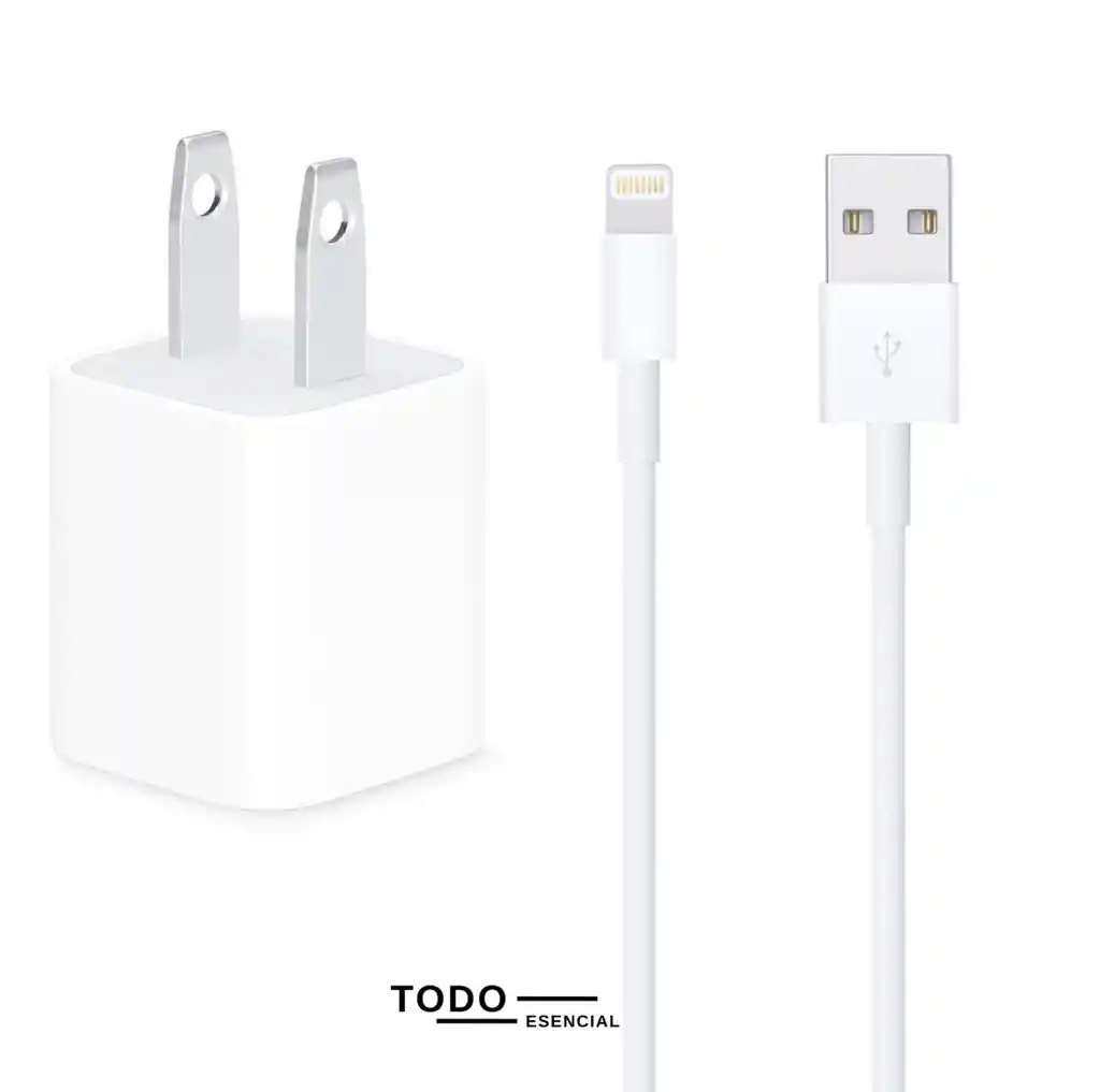 Cargador Iphone 5w Generico Lightning To Usb Cable + Cubo