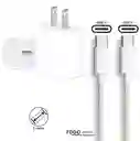 Cargador Iphone 20w Carga Rápida Tipo C Genérico Combo Cubo + Cable