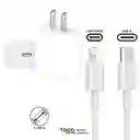 Cargador Iphone 20w Carga Rápida Genérico Cable + Cubo