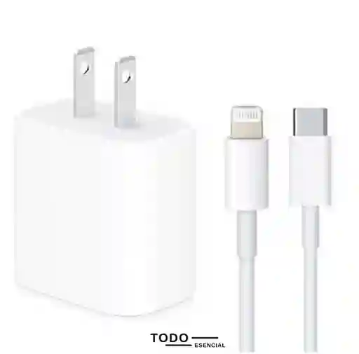 Cargador Iphone 20w Carga Rápida Genérico Cable + Cubo