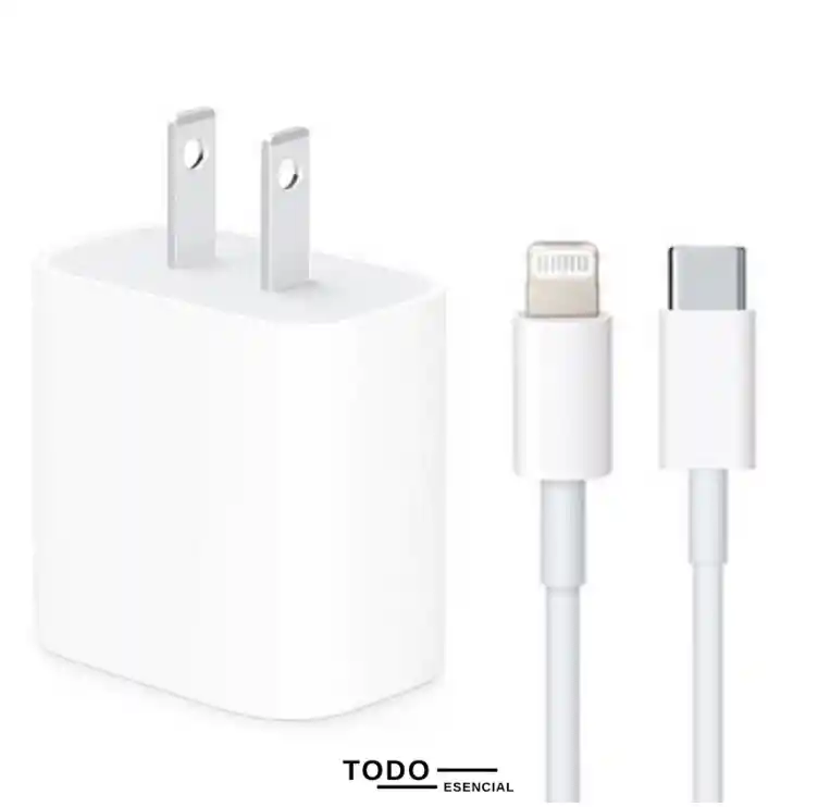 Cargador Iphone 20w Carga Rápida Genérico Cable + Cubo