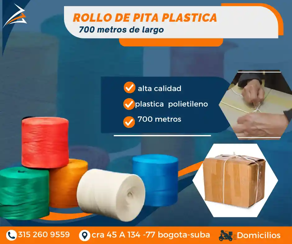 Rollo De Pita De 700 Metros Para Empaque O Embalaje