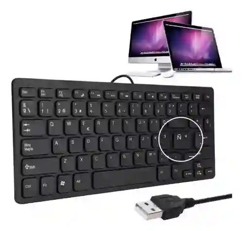 Mini Teclado Cable Usb K1000