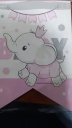 Guirnalda Baby Shower Elefantito Rosa