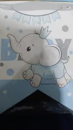 Guirnalda Baby Shower Elefantito Azul