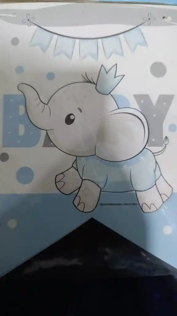 Guirnalda Baby Shower Elefantito Azul