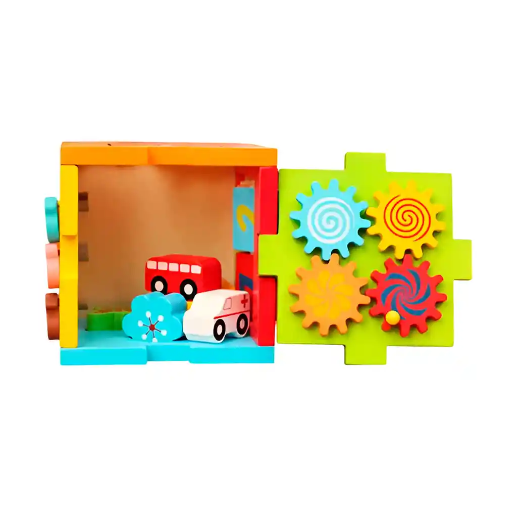 Cubo Didactico Encastre Juguete Enseña Niños Figuras Colores