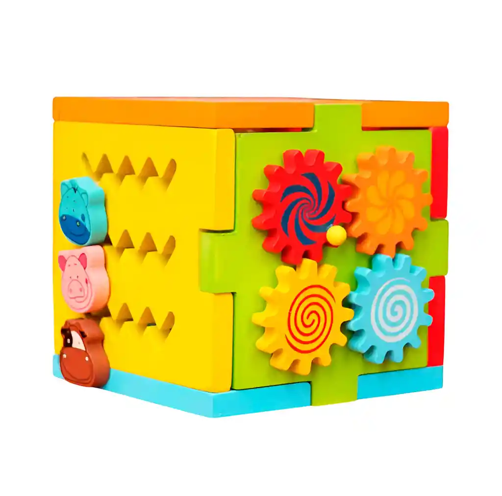 Cubo Didactico Encastre Juguete Enseña Niños Figuras Colores