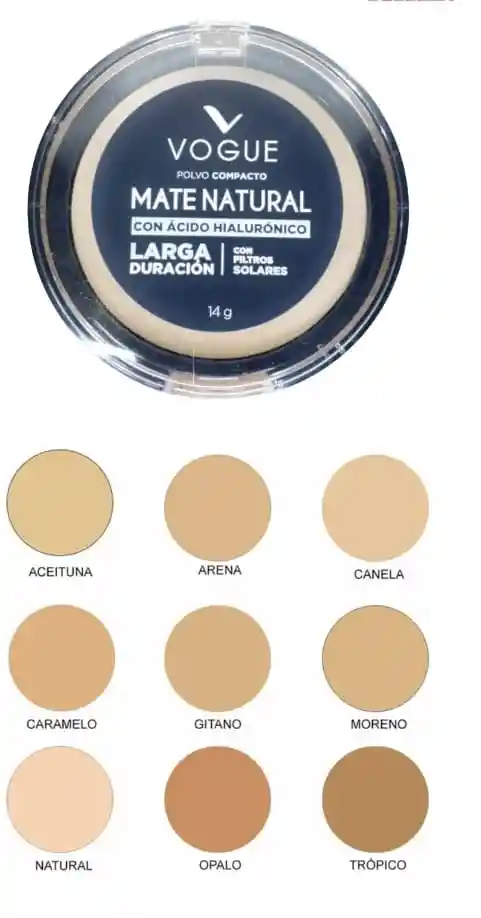 Vogue Polvo Compacto Mate Tono Arena