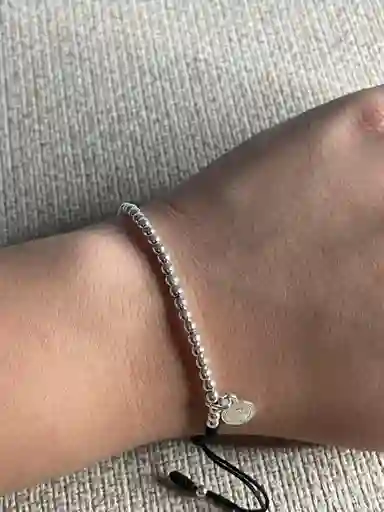 Manilla Negra San Benito 50 Bolas Plata 925