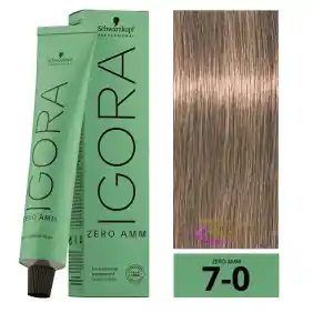 Igora Zero Amm (sin Amoniaco) 7-0 Rubio Medio Natural 60 Ml