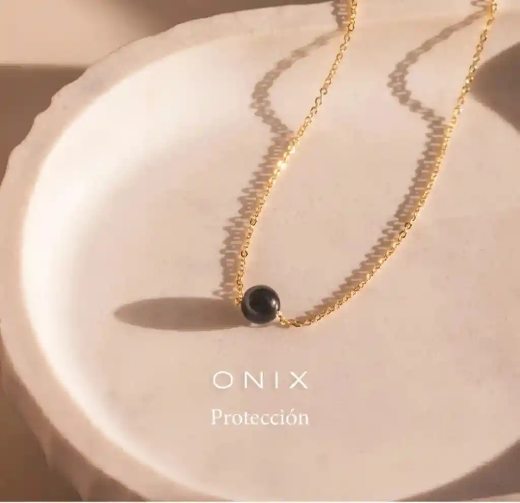 Collar Escudo De Onix