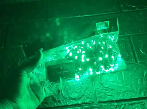 Luces De Navidad Lineal X100 Led Verde Sin Continuacion Cable Verde