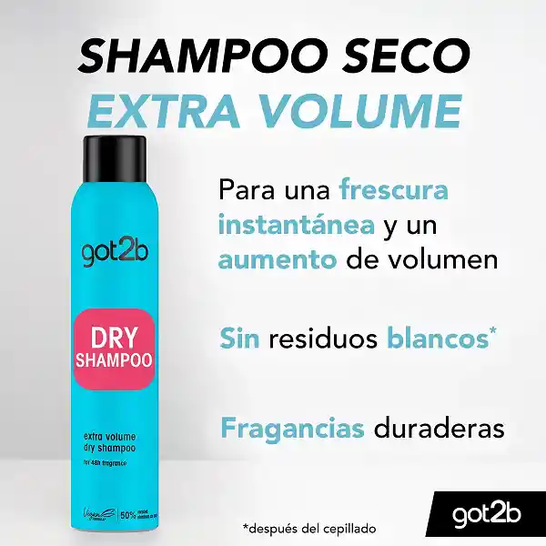 Shampoo Seco Got2b Extra Volumen 200ml