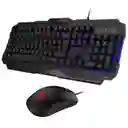 Combo Teclado Y Mouse Gamer Msi Forge Gk100 Negros