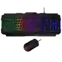 Combo Teclado Y Mouse Gamer Msi Forge Gk100 Negros