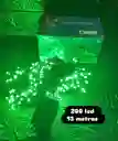 Luces De Navidad Lineal X200 Led Verde Sin Continuacion Cable Verde