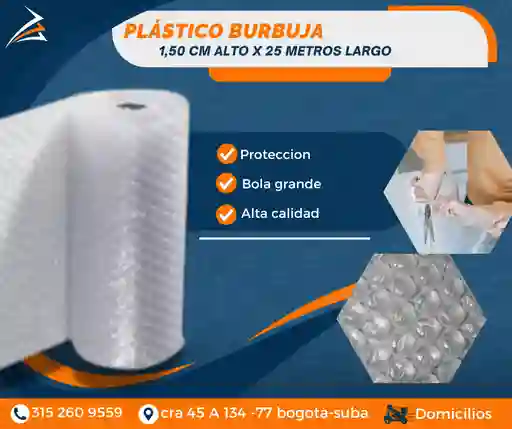 Plastico Burbuja- Papel Burbuja 150 Cmx25metros Bola Grande-empaque Y Embalaje Para Mudanza