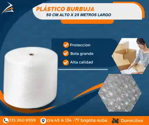 Plástico Burbuja-papel Burbuja 50 Cm X 25 Metros-empaque Y Embalaje Para Mudanza