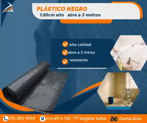 1 Metro De Plastico Negro De 150 Cm De Alto Abre A 3 Metros Empaque Y Embalaje