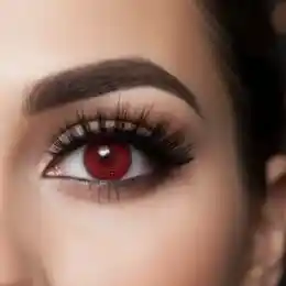 Halloween Lentes De Contacto Rojo Malla
