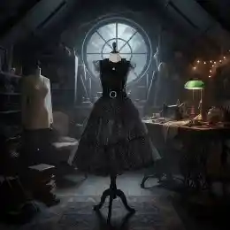 Disfraz Vestido De Fiesta Merlina Talla 8
