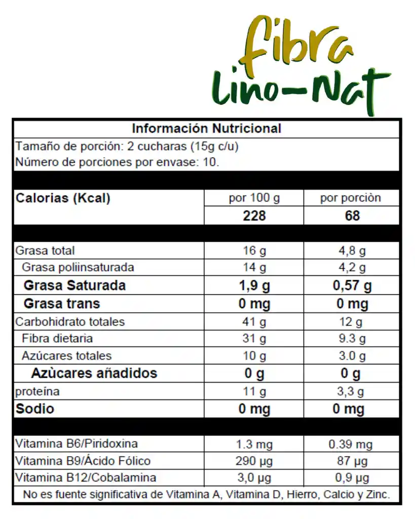 Fibra Natural Con Linaza Lino Nat De Saudavel X 3u